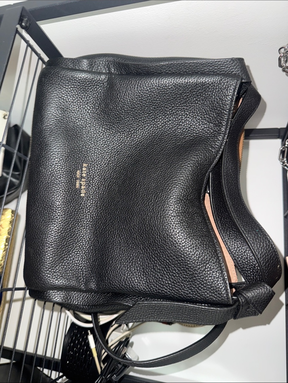 Kate Spade Black Leather Crossbody Bag - Sleek Everyday Carry